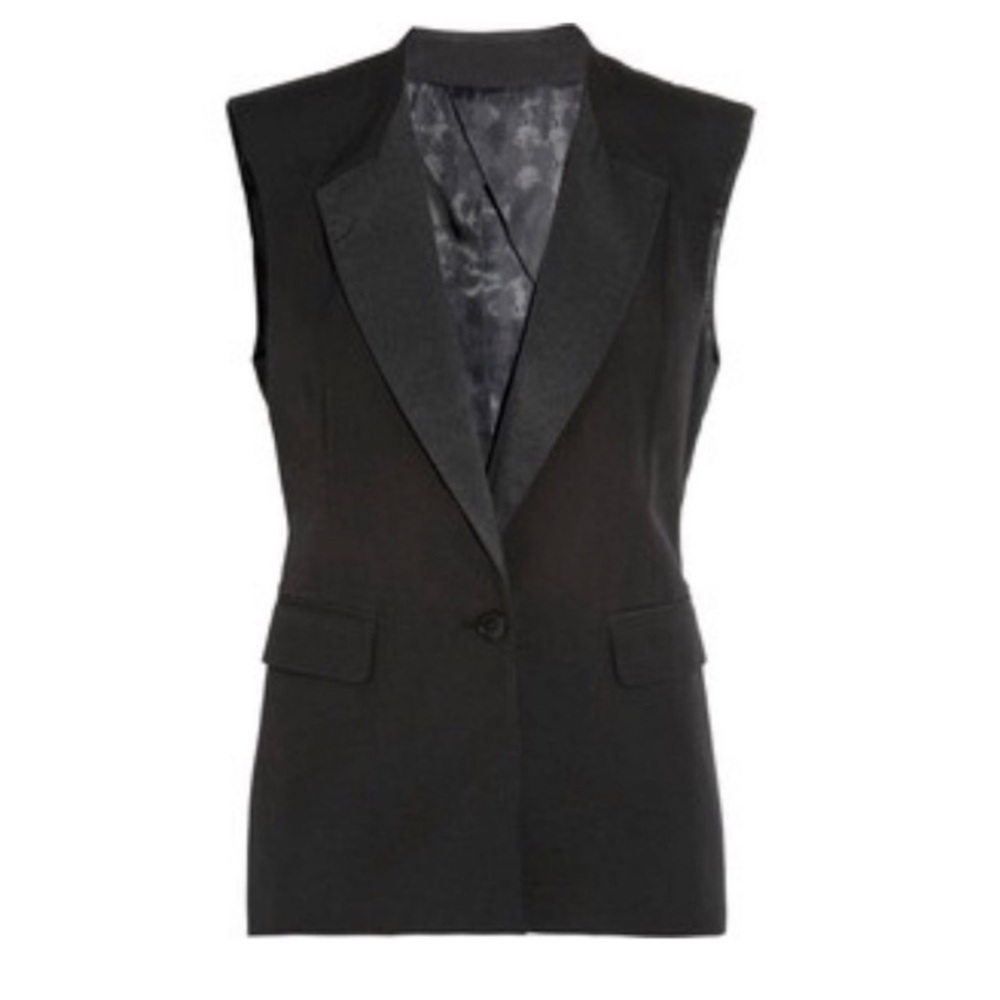 Karl Lagerfeld Structured Longline Vest - Picture 2 of 11